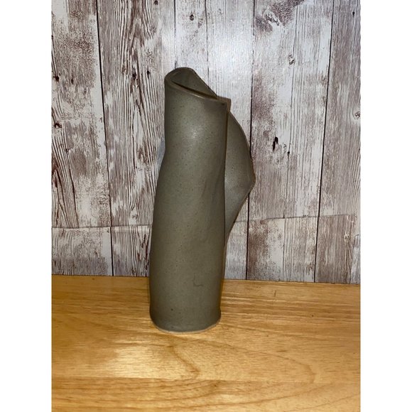 Original Gray Artisan Sculptural Art Design Vase Signed Helena - Picture 4 of 8